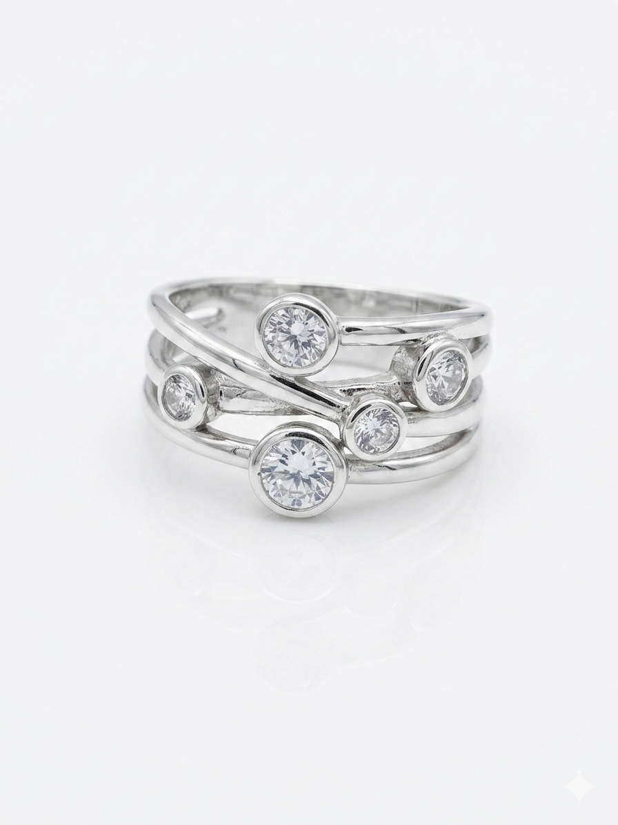 Crossover 925 Sterling Silver Ring