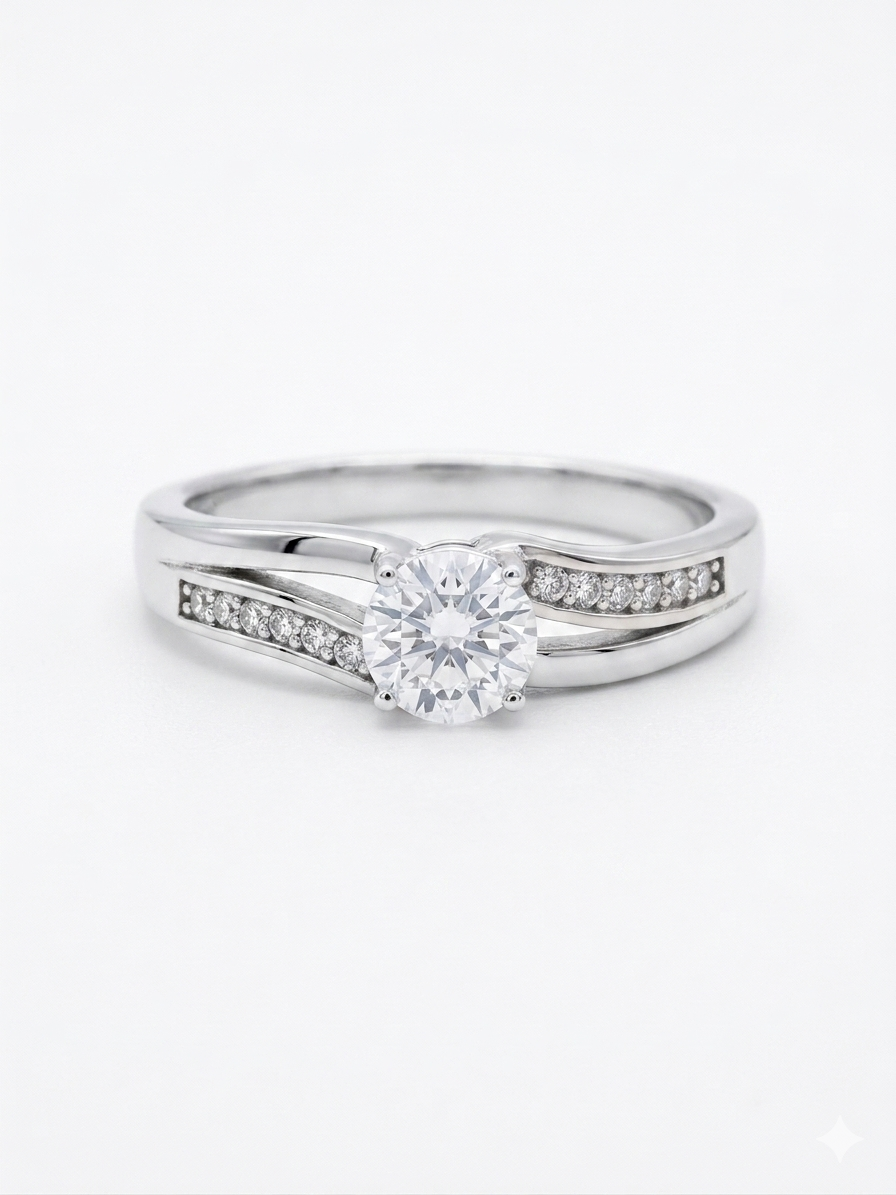Crossover Sterling Silver Ring