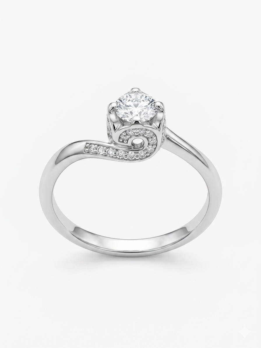 Crown-Style 925 Sterling Silver Ring