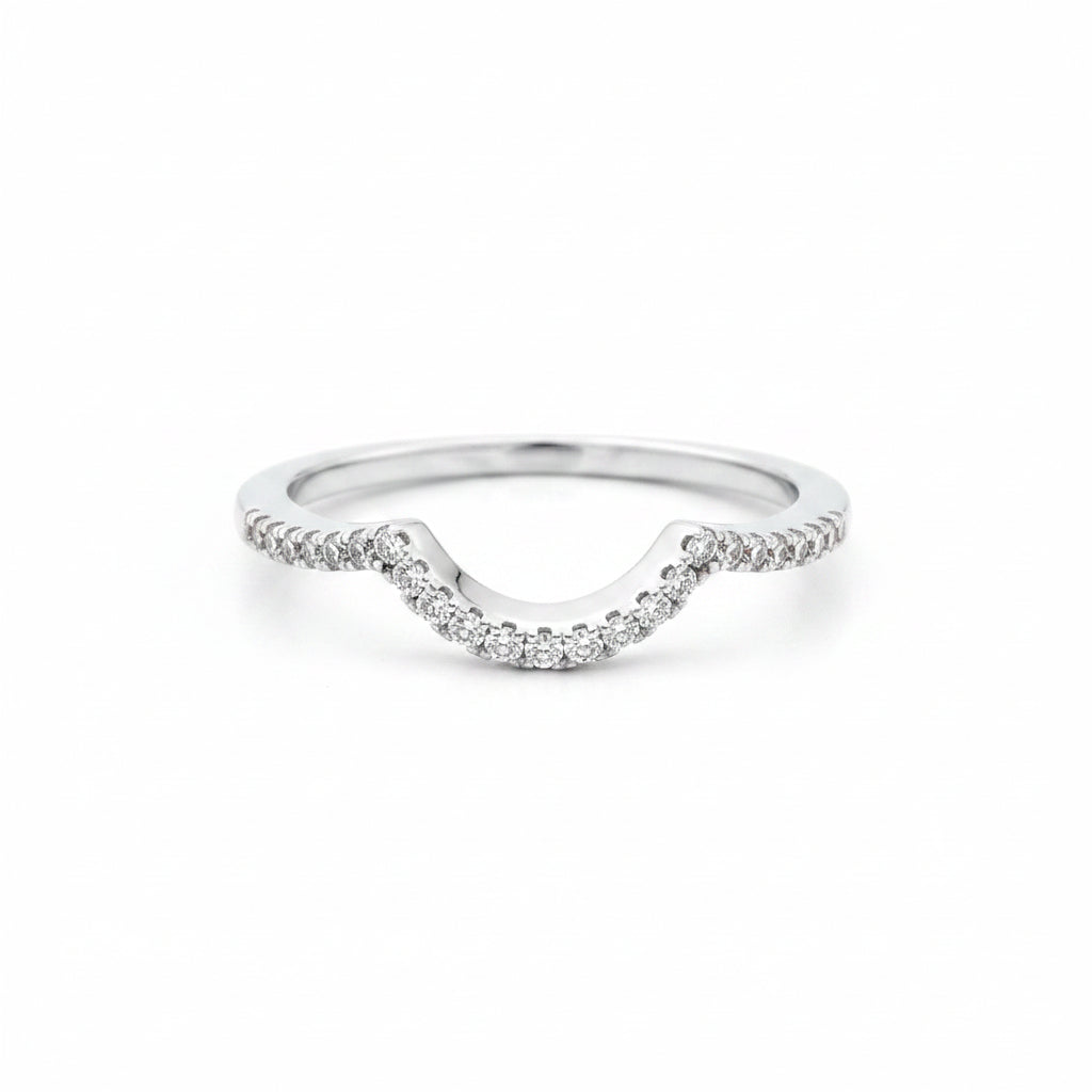 Dainty Chevron 925 Sterling Silver Ring