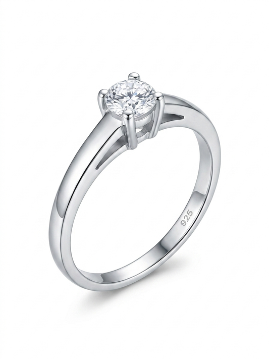Dainty Solitaire 925 Sterling Silver Ring