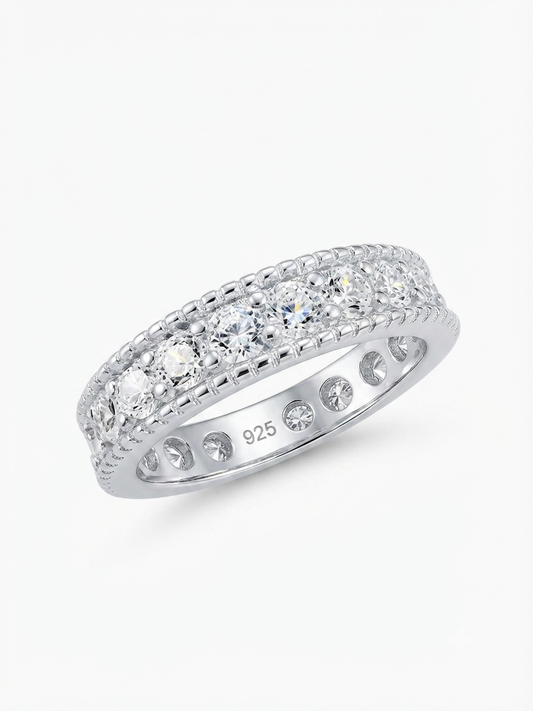Eternity Milgrain  925 Sterling Silver Ring