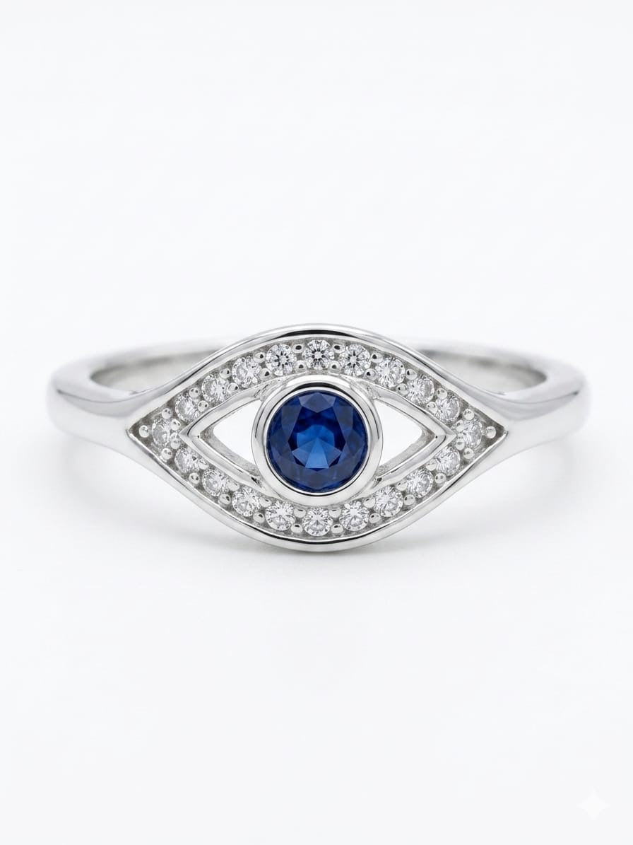 Evil Eye 925 Sterling Silver Ring