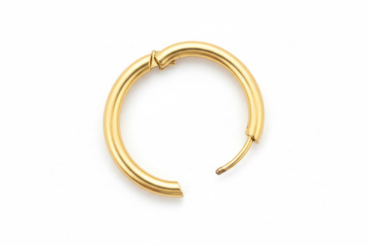 Solid Huggie Hoop Gold Earrings