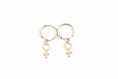 Load image into Gallery viewer, 925 Sterling Silver Sleepers with Venus Female Gender Charm Earrings
