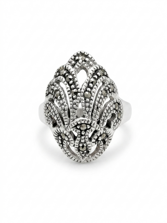 Filigree Cocktail Sterling Silver Ring