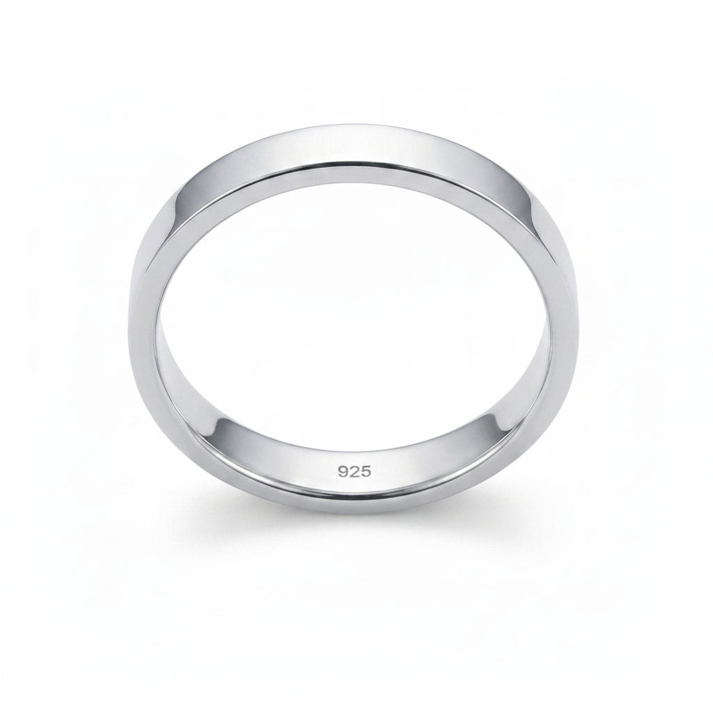 Flat Profile Band 925 Sterling Silver Ring