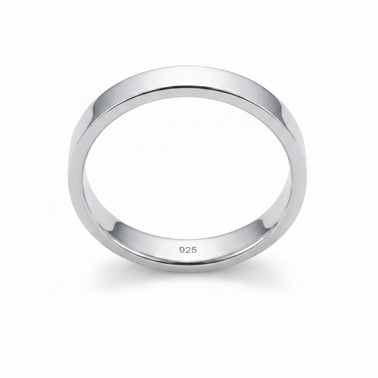 Flat Profile Band 925 Sterling Silver Ring