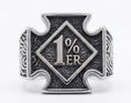 Load image into Gallery viewer, 1% ER Ring Stainless Steel Silver
