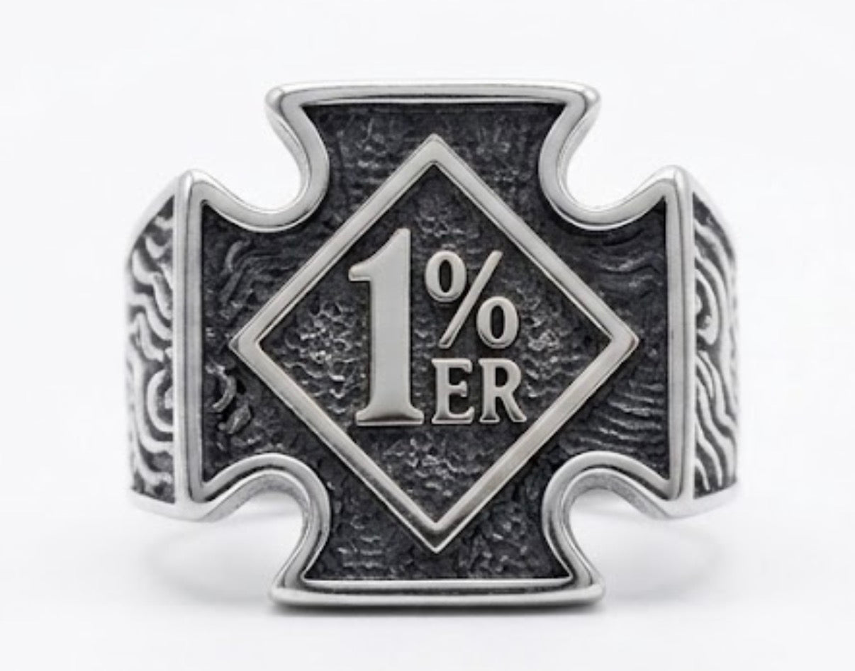 1% ER Ring Stainless Steel Silver