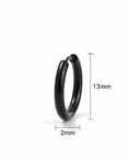 Load image into Gallery viewer, Black Hinged Hoop Earrings
