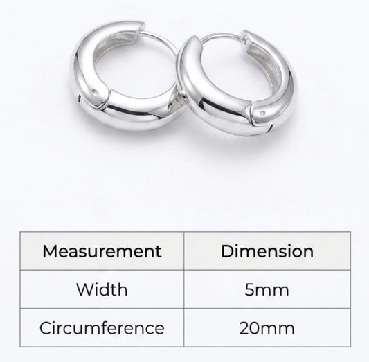 Chunky Huggie Hoop Earrings