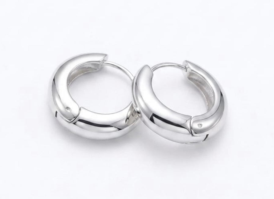 Chunky Huggie Hoop Earrings
