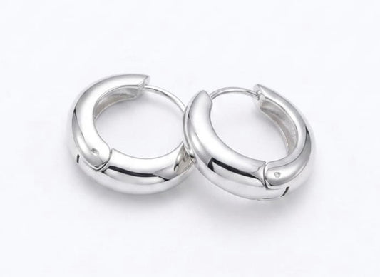 Chunky Huggie Hoop Earrings