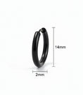 Load image into Gallery viewer, Black Hinged Hoop Earrings
