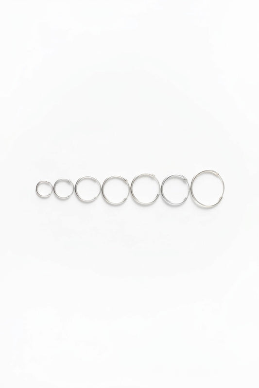 925 Sterling Silver Sleeper Hoops Earrings