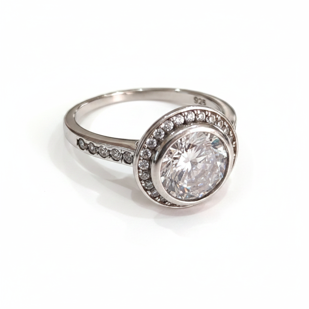 Halo 925 Sterling Silver Ring
