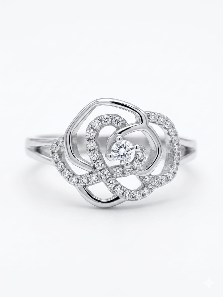 Flower-Bloom 925 Sterling Silver Ring