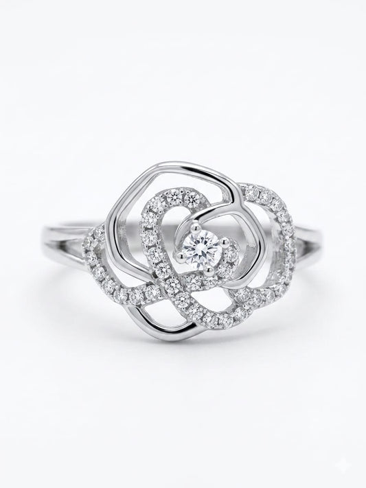 Flower-Bloom 925 Sterling Silver Ring