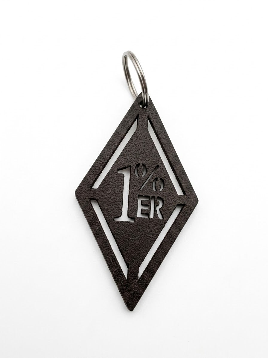 1% ER Black Stainless Steel Pendant