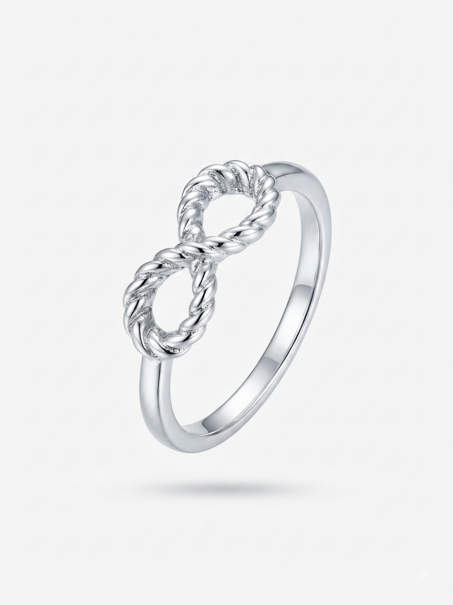 Infinite Twist 925 Sterling Silver Ring