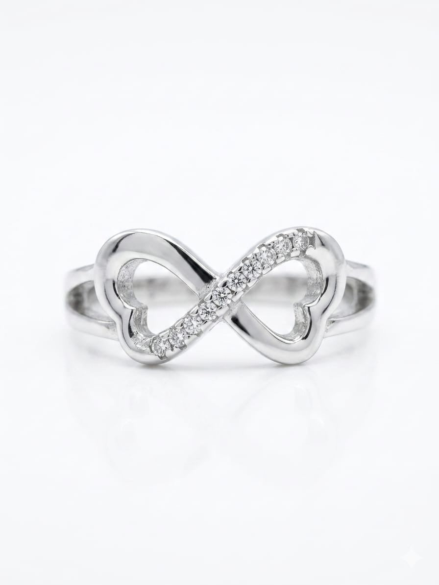 Infinity-Heart 925 Sterling Silver Ring