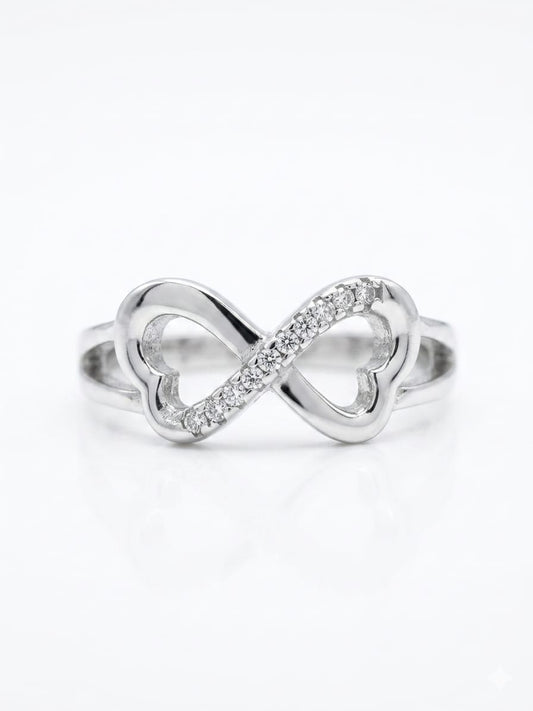 Infinity-Heart 925 Sterling Silver Ring