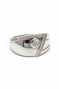 Load image into Gallery viewer, Modern Bezel-Set 925 Sterling Silver Ring

