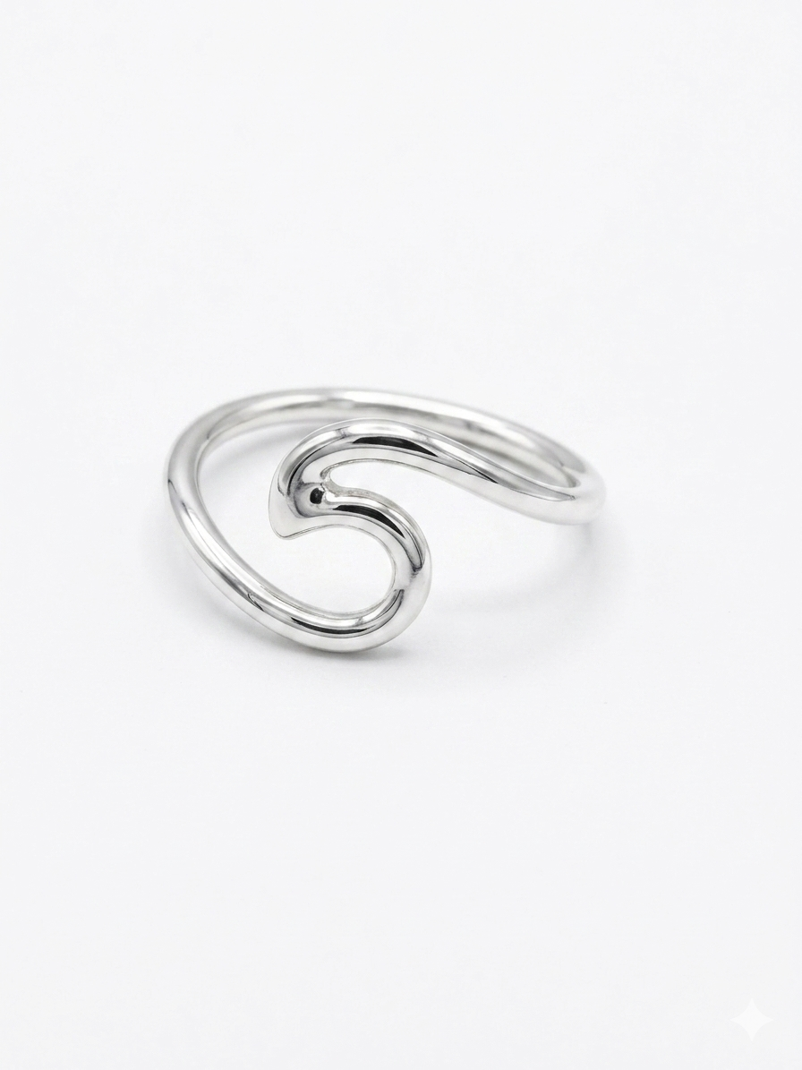 Ocean Wave 925 Sterling Silver Ring