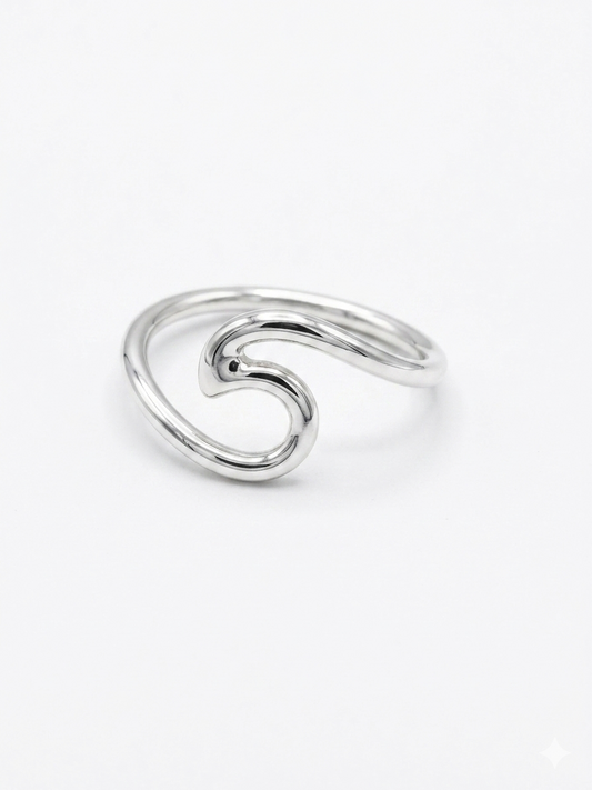 Ocean Wave 925 Sterling Silver Ring