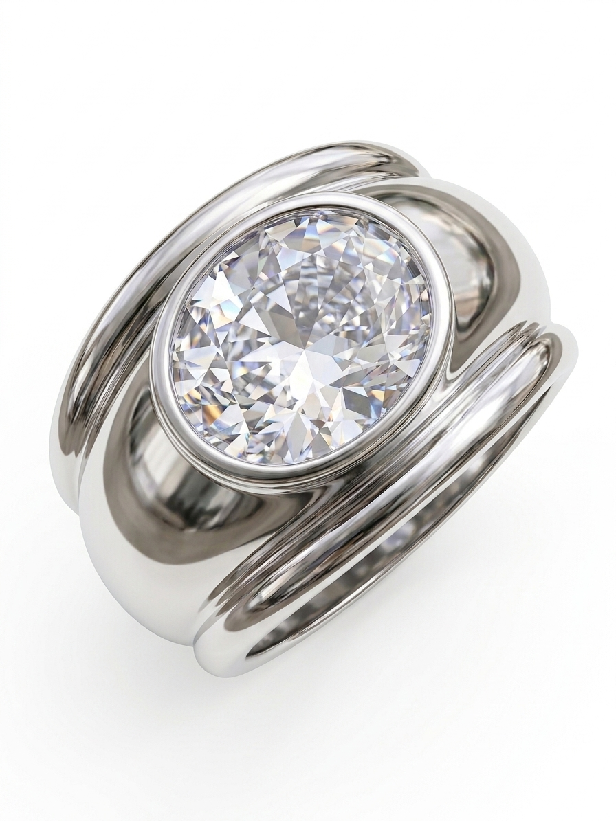 Oval Cut Solitaire 925 Sterling Silver Ring