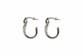Load image into Gallery viewer, Pair of silver hoop earrings
