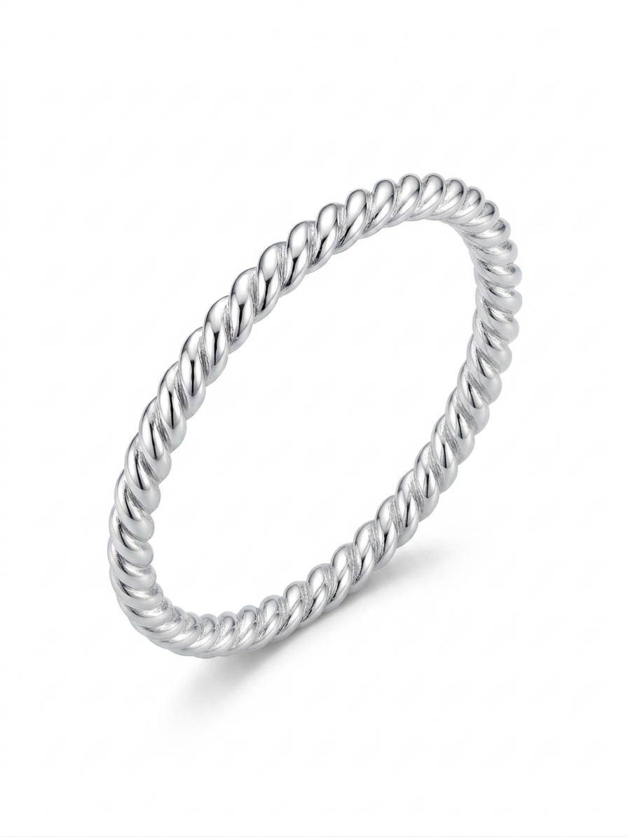 Rope Design 925 Sterling Silver Ring