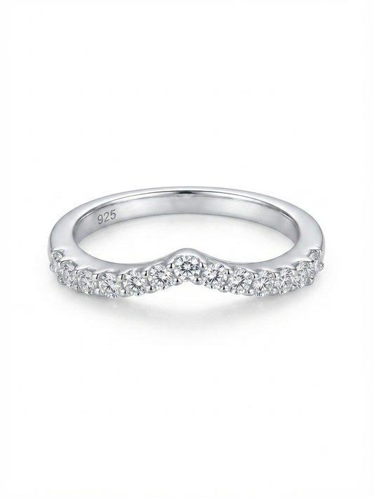 Serenade Chevron Sterling Silver Wedding Band