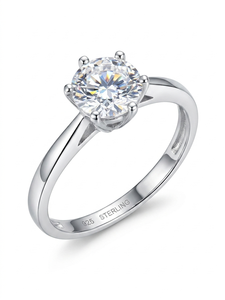Six-Prong Solitaire
925 Sterling Silver Ring