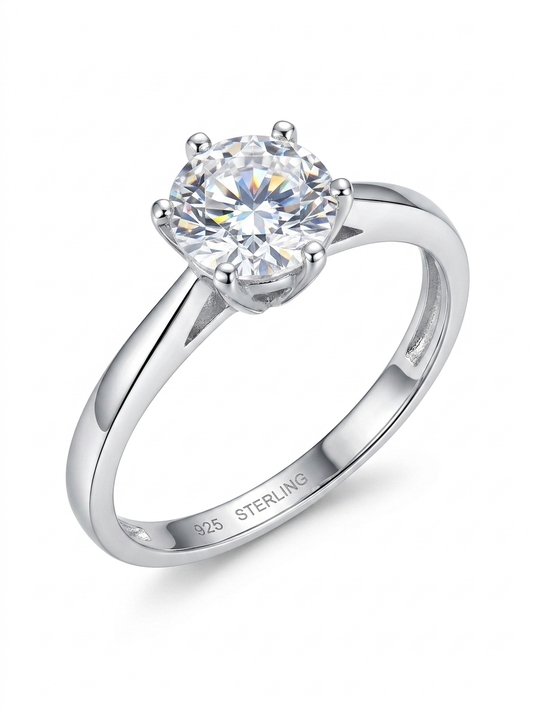Six-Prong Solitaire
925 Sterling Silver Ring