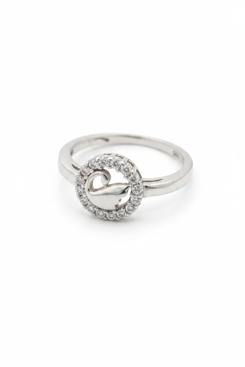 Swarovski Swan 925 Sterling Silver Ring