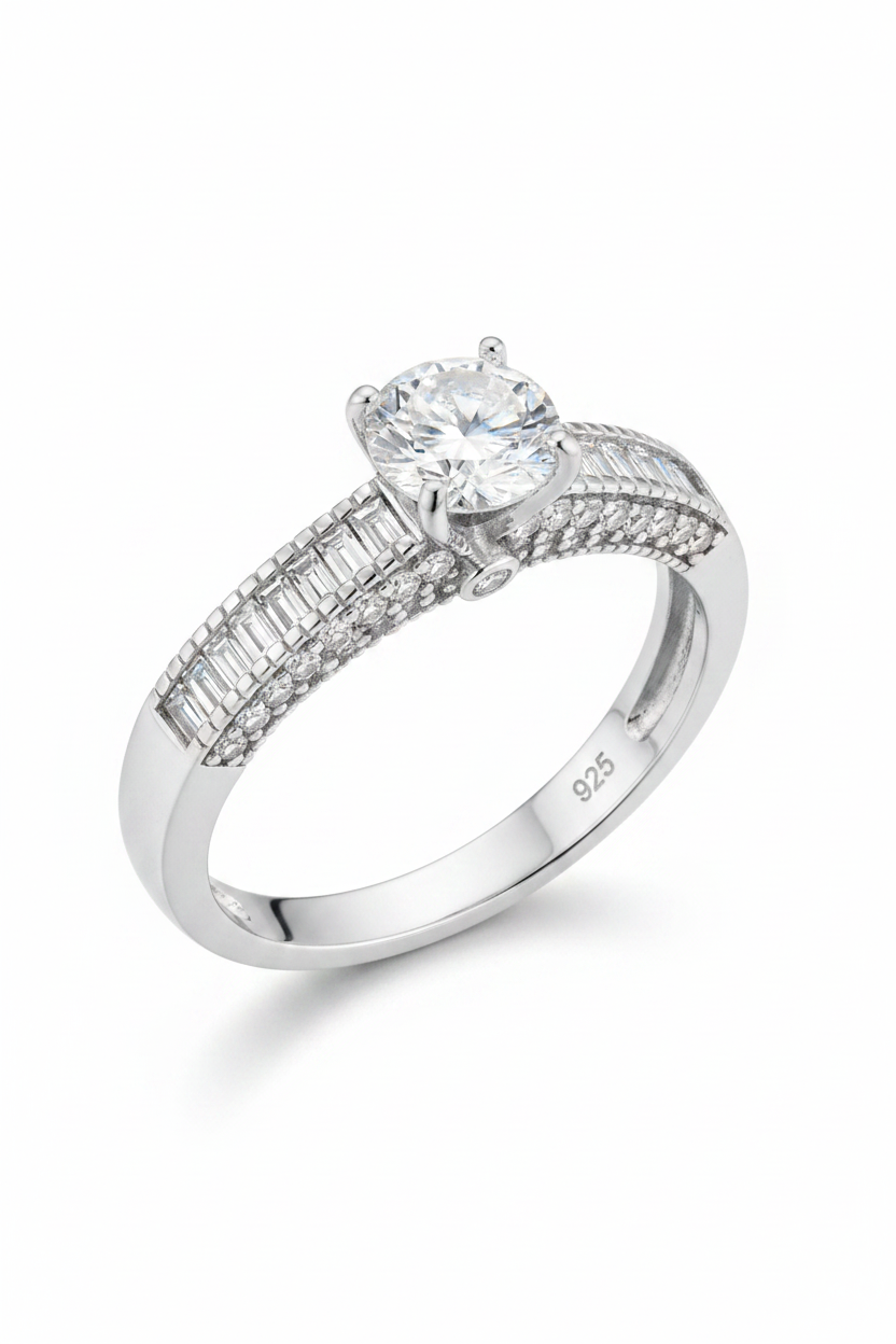 Three Row 925 Sterling Silver Ring