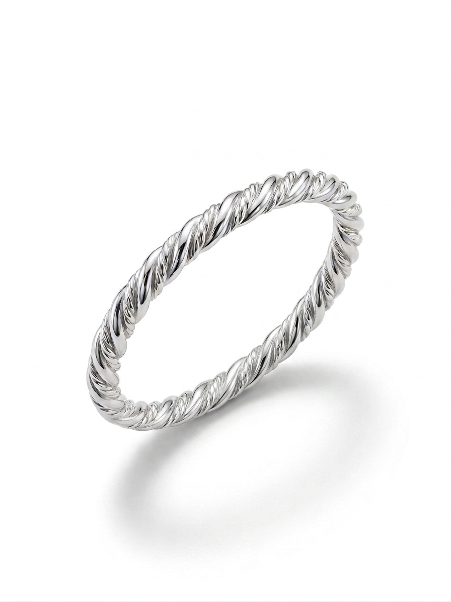 Twisted Rope Stack 925 Sterling Silver Ring