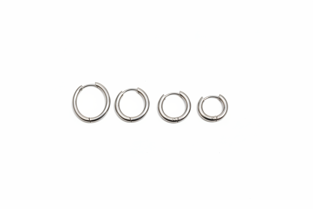 Hoop Earrings 3mm - Horizontal 1