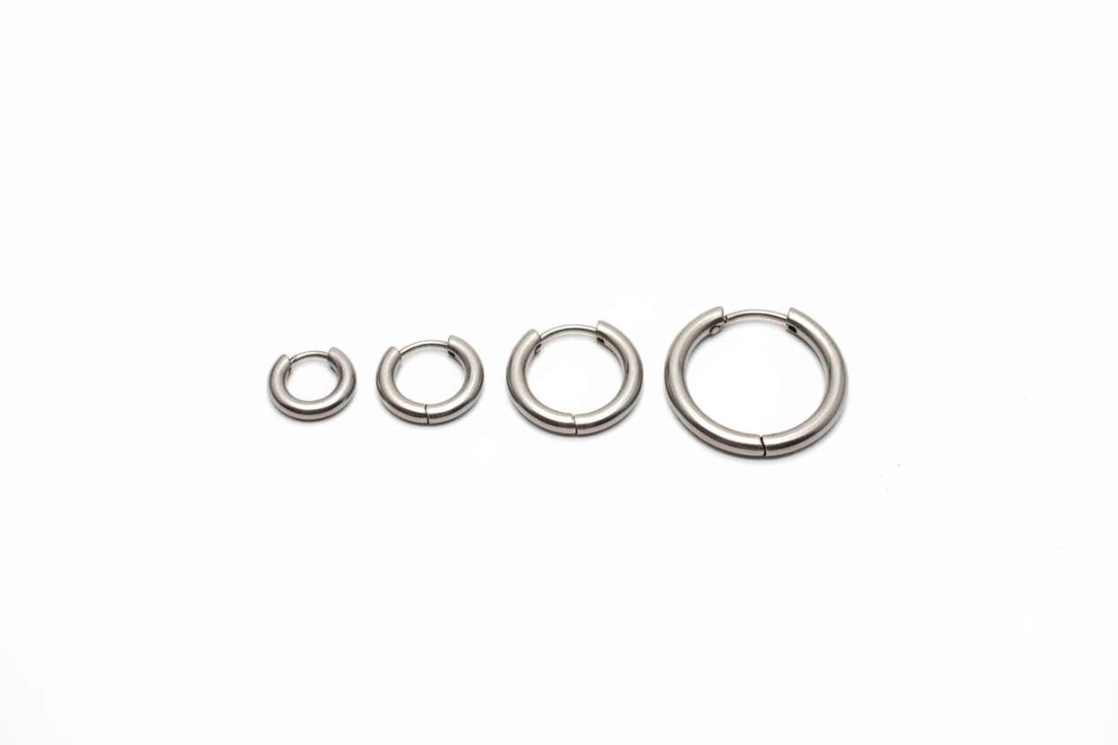 Hoop Earrings 3mm - Horizontal 4