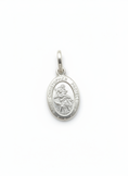 Load image into Gallery viewer, Saint Christopher Protect Us Oval Sterling Silver Pendant
