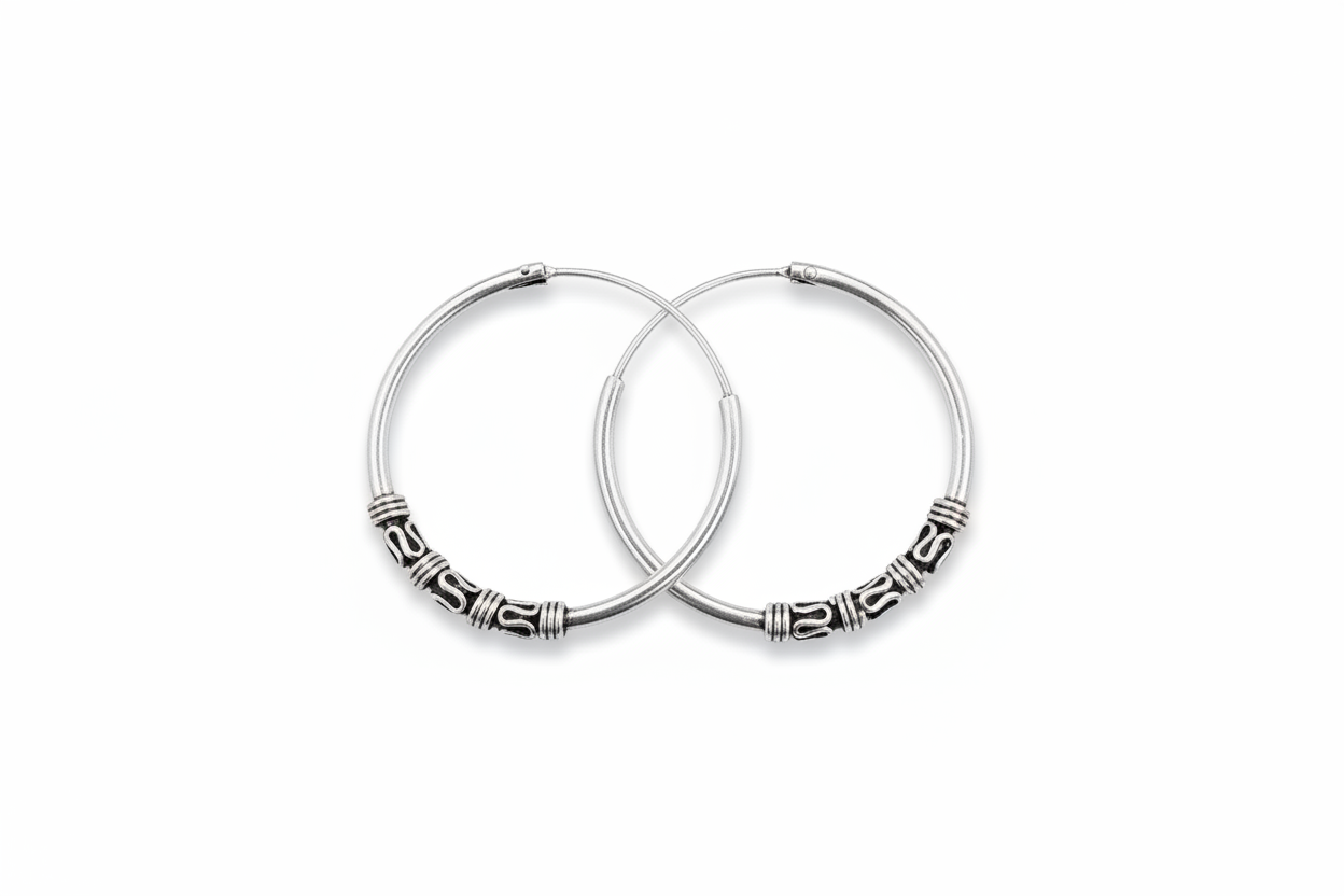 Hook Knot Sleepers Sterling Silver Earrings