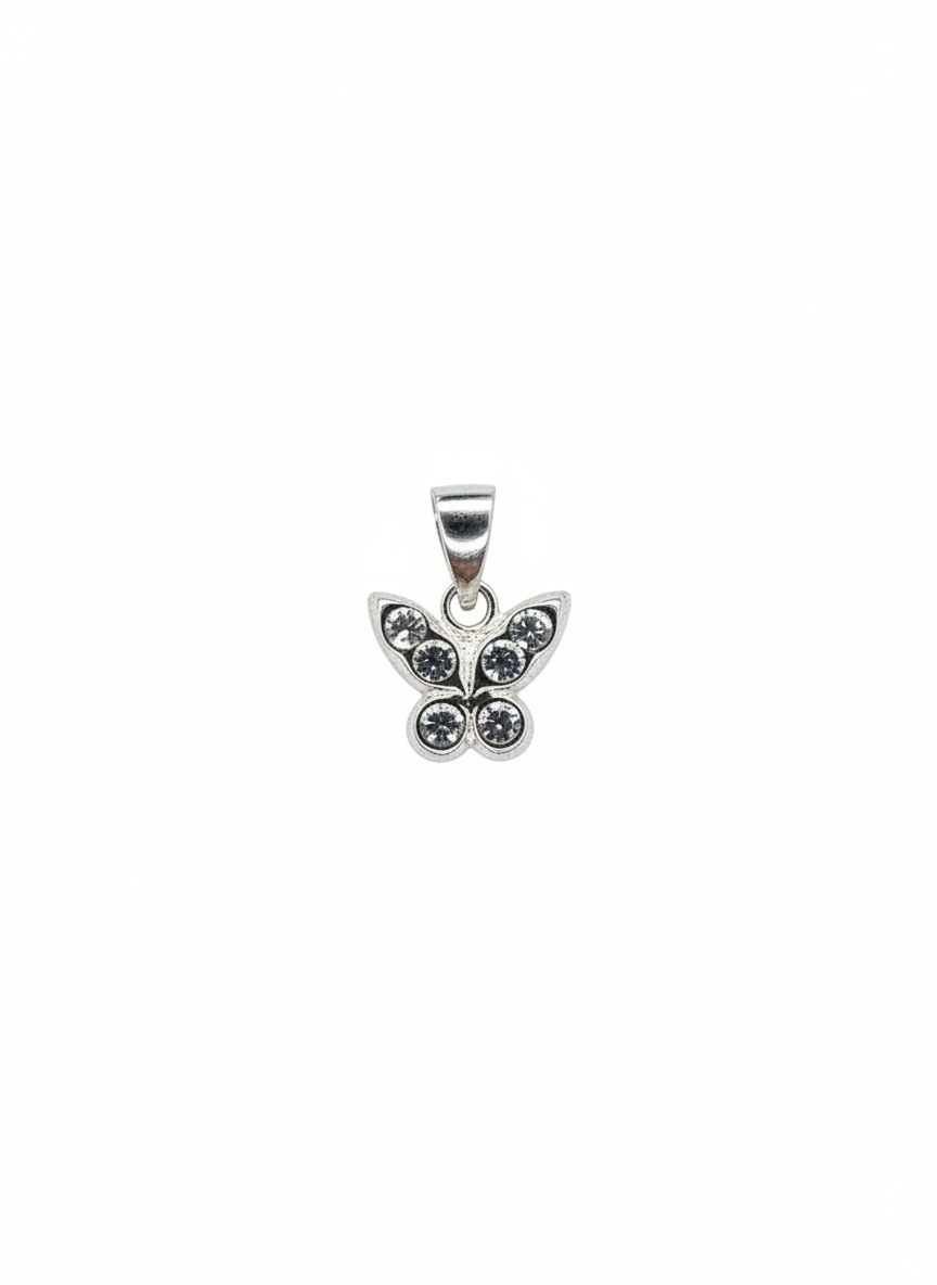 Butterfly Cubics Pendant Sterling Silver