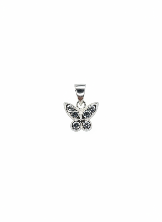 Butterfly Cubics Pendant Sterling Silver