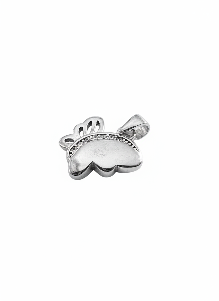 Bee Cubic Pendant Sterling Silver