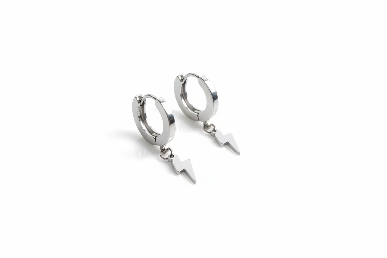 Lightning Huggie Drop Earrings