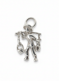 Load image into Gallery viewer, Man Carrying Water Buckets Pendant Sterling Silver
