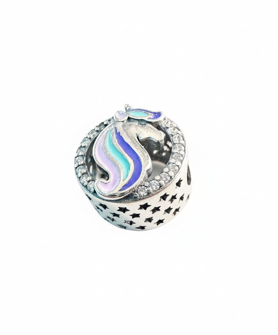 Pandora Compatible Unicorn Pendant Sterling Silver