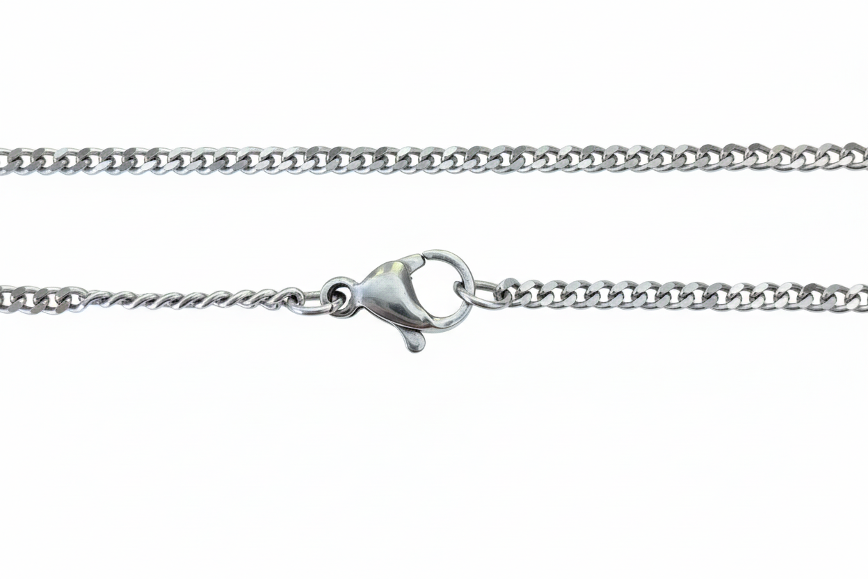 Fine Diamond Cut Curb Necklace
